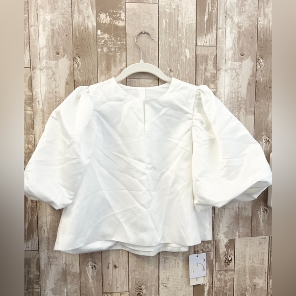 Commense Oversized Puff Sleeve Blouse - Picture 9 of 12